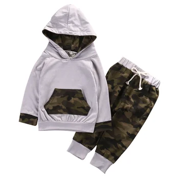 

Infant Baby Boys Clothes Set Hooded Sweatshirt Tops Tracksuit Long Pants Outfits 2PCS Set