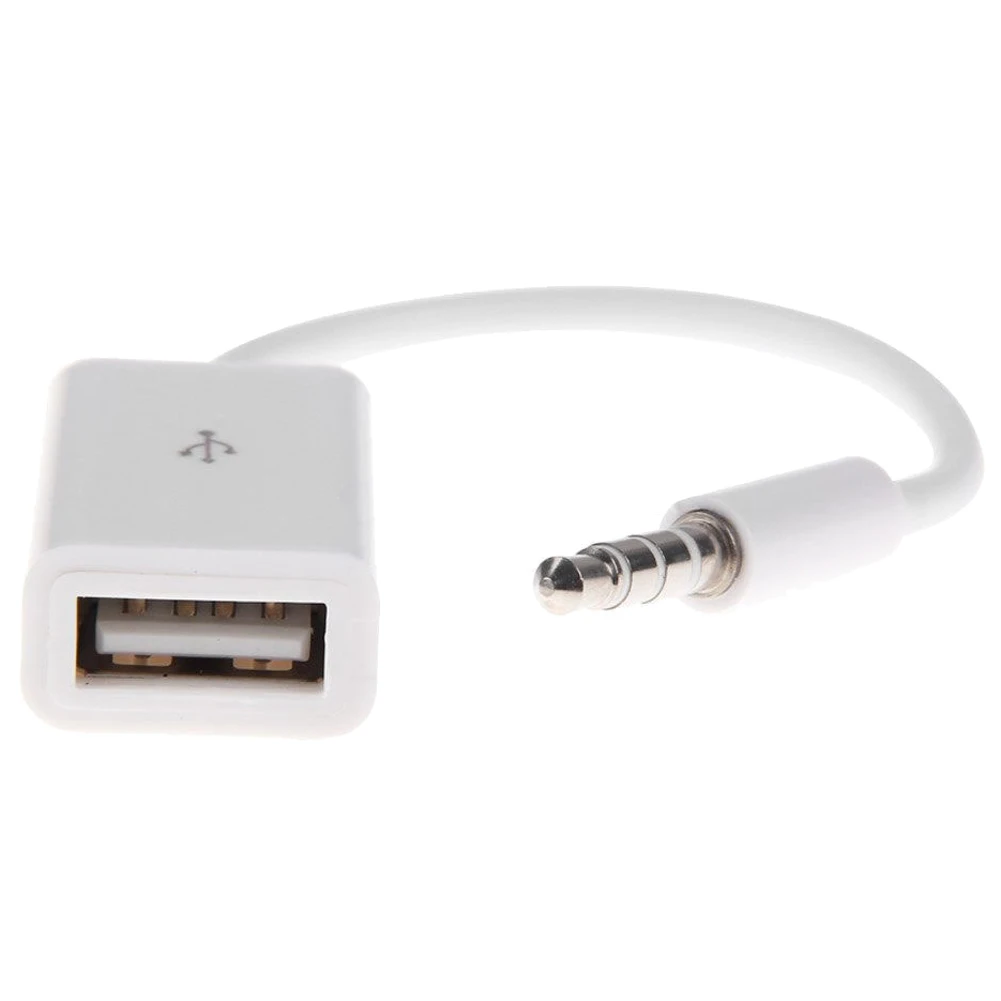 

3.5mm Male AUX Audio Plug Jack To USB 2.0 Female Converter Cable Cord Car MP3