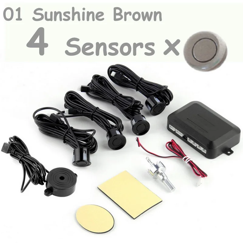 Summer sound Auto Parkplatz Sensor Kit 4 Sensoren Reverse Backup Radar Monitor System 12V 44 Farben runde form Summer sound Auto Parkplatz Sensor Kit 4 Sensoren Reverse Backup Radar Monitor System 12V 44 Farben runde form