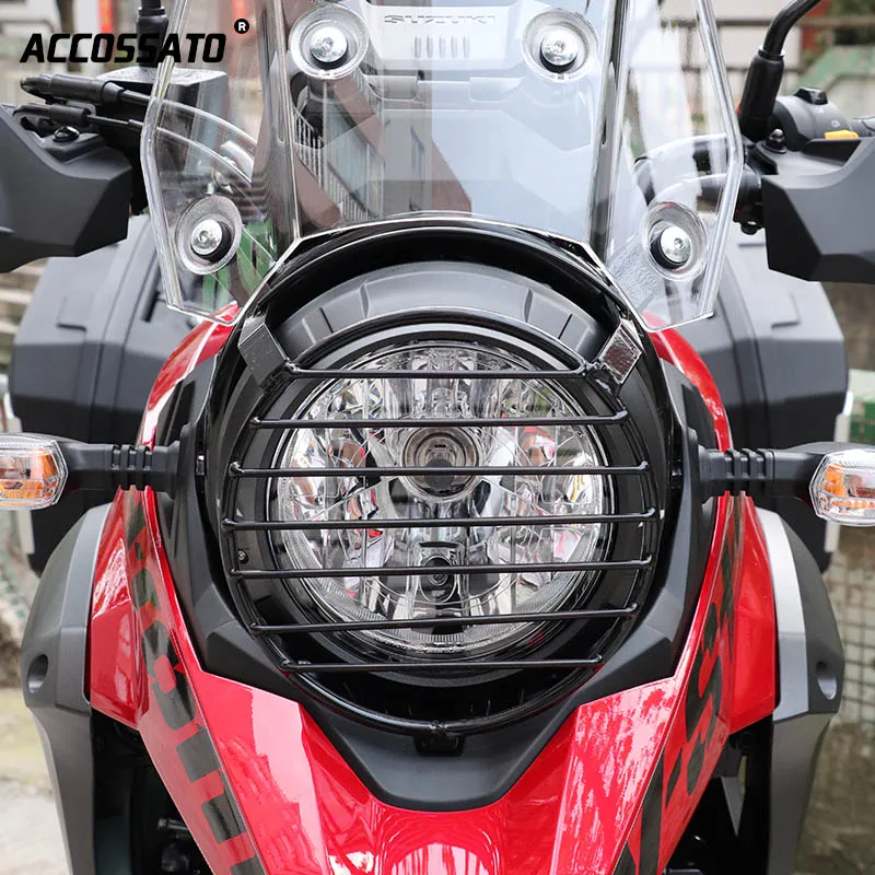 

Motorcycle Modification Accessories DL250 DL GW 250 GW250F GW 250 SVSTrom 250 Headlamp For Protection Cover Lamp Net Frame