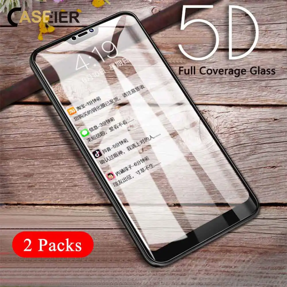 

CASEIER Tempered Glass Protective Film For Xiaomi Redmi 5 Plus Note 5 6 Pro Scratch Proof Glass For Xiaomi 8 Lite Pocophone F1