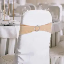 1 шт. цвет случайный Slipcover эластичный Chairband чехлы для стульев для свадьбы украшения Chairband E5M1