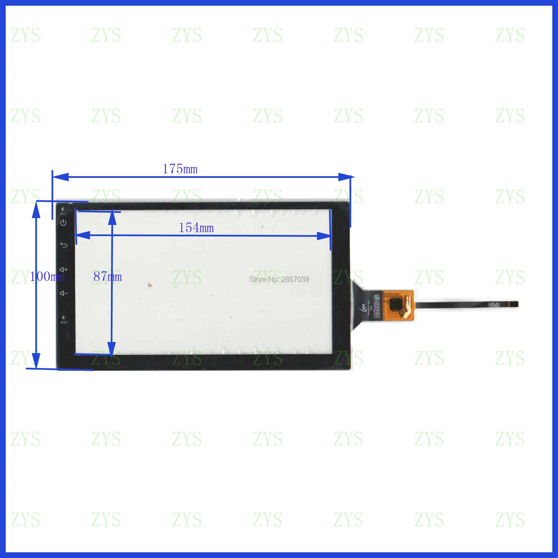 Новый 7 дюймовый автомобильный аудио Ezone android. TPC0013 V02 6 линий емкостный сенсорный