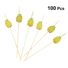 100 шт 12 см Коктейльные шпажки ручной работы ананасы бисерные трубочки для аперитива фруктовые зубочистки коктейльные палочки для банкета на день рождения