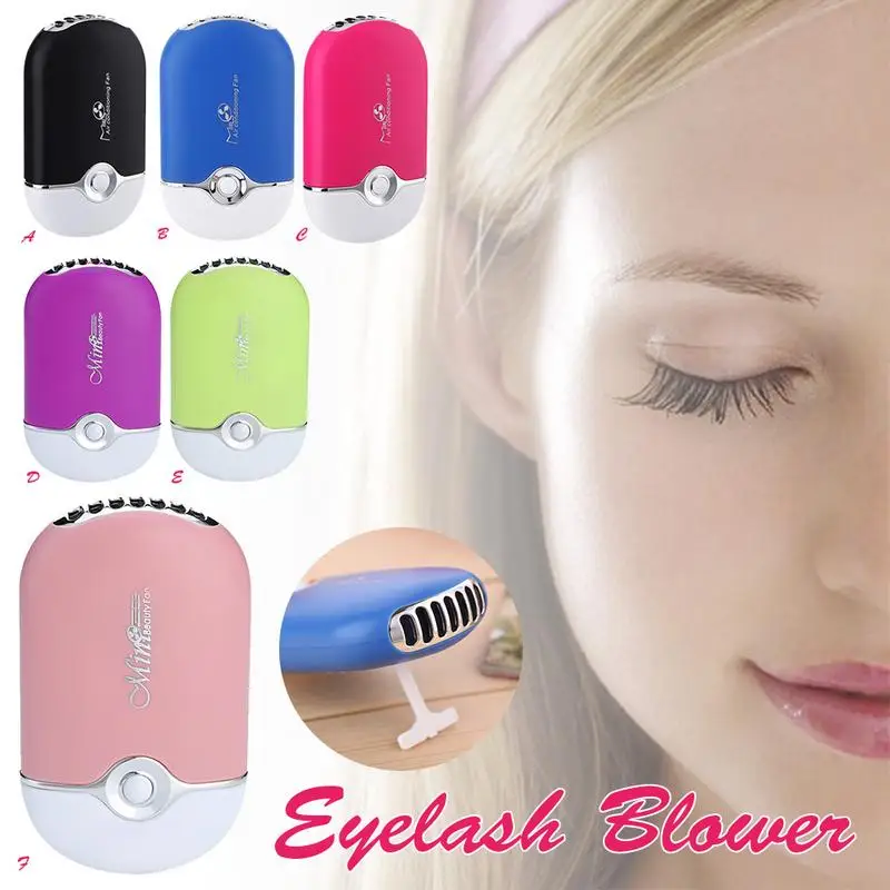 Portable USB Mini Fan Eyelash Dryer Air Blower Glue Fast Dry False Eye