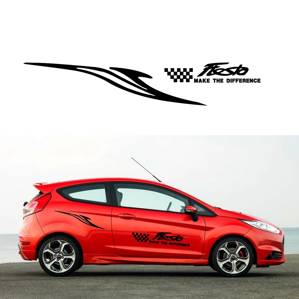 Клей наклейка для Ford Fiesta боковая на кузов автомобиля Наклейка пикапа грузовика