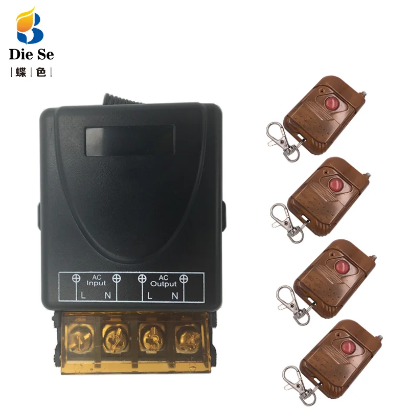 

433MHz Wireless Universal Remote Control AC 220V 30A 1CH RF Relay Receiver and Transmitter for Universal Light and Bulb Control