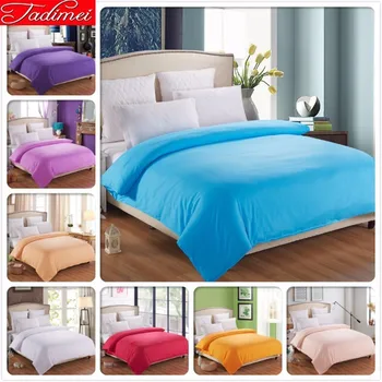 

1 piece Duvet Cover Plain Pure Color Quilt Blanket Comforter Bedding Bag Adult Kids Soft Cotton Single Twin Full Queen King Size