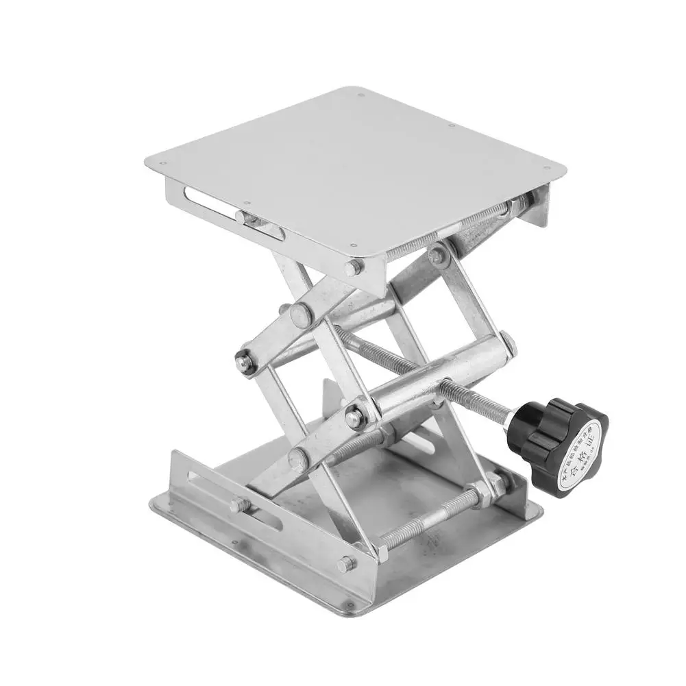  Stainless Steel Lifting Platform Laboratory Lifting Stand Scissor Rack 100 x 100mm