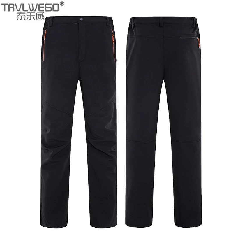 

TRVLWEGO Men's Women's Winter Outdoor Camping Pants Hiking Trekking Climbing Soft shell Fleece Sports Hunting Skiing Trousers