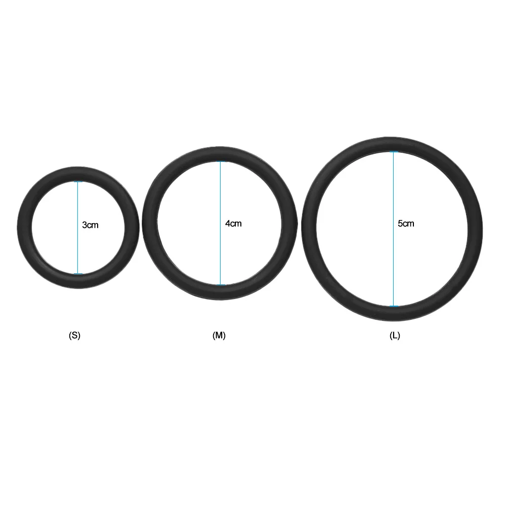 3Pcs Silicone Male Cockring O Shape PenisRing Prolong Premature Ejaculation Time Delay Cock Lock Sex RingToys Products for Men|Вибраторы| |