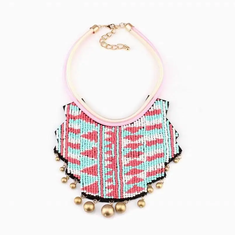 

multicolor rope chain big pendant gold ball statement chunky choker women necklace fashion 2019 new arrival brand necklace