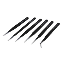 HHO-VETUS 6pcs Safe Anti-static Tweezers Maintenance Tools ESD