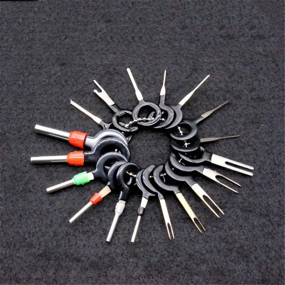 

18pcs/set Terminal Removal Tools Car Electrical Wiring Crimp Connector Pin Extractor Kit For Car Plug Repair Tool