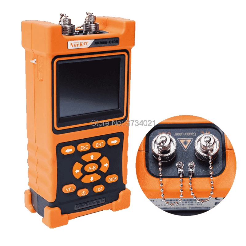

NK2000 Mini-OTDR, SM 1310-1550nm-28/26dB, 1.5M Event blind zone, VFL 2MW Touch Screen mini Optical Time Domain Reflectometer