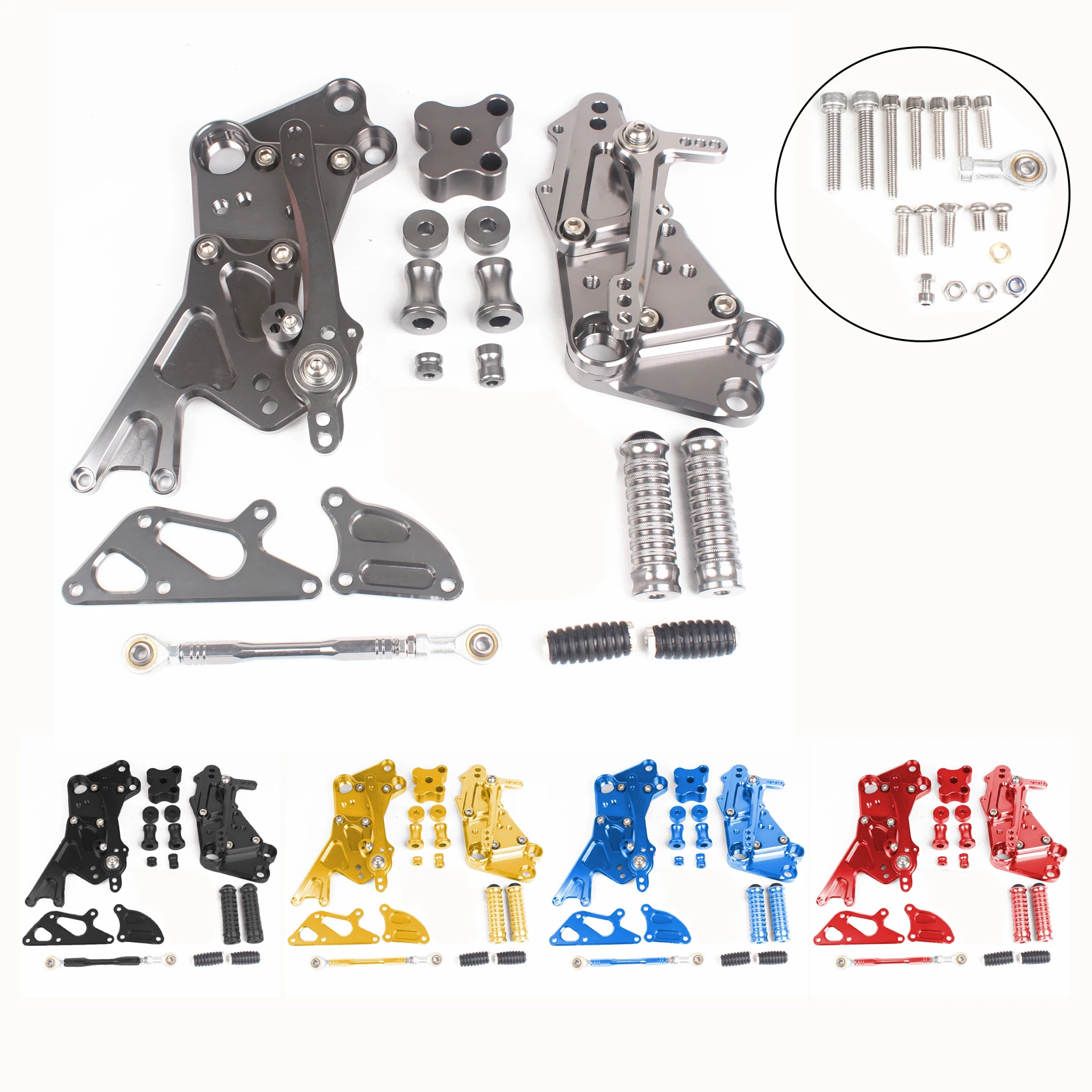 

For KTM DUKE 200 DUKE 390 Motorcycle Adjustable Rearsets Footrests Foot Pegs Pedal