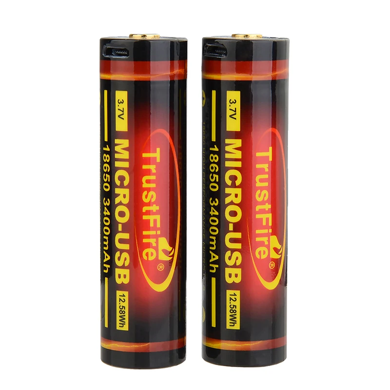 TrustFire 18650 MICRO-USB 3400 мАч перезаряжаемая литиевая батарея Передняя Защитная панель |