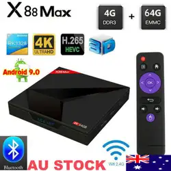 X88 MAX + Bluetooth Smart Android 9,0 ТВ Box 4 Гб 64 GB Rockchip RK3328 4 ядра Декодер каналов кабельного телевидения 4 k H.265 Media Player