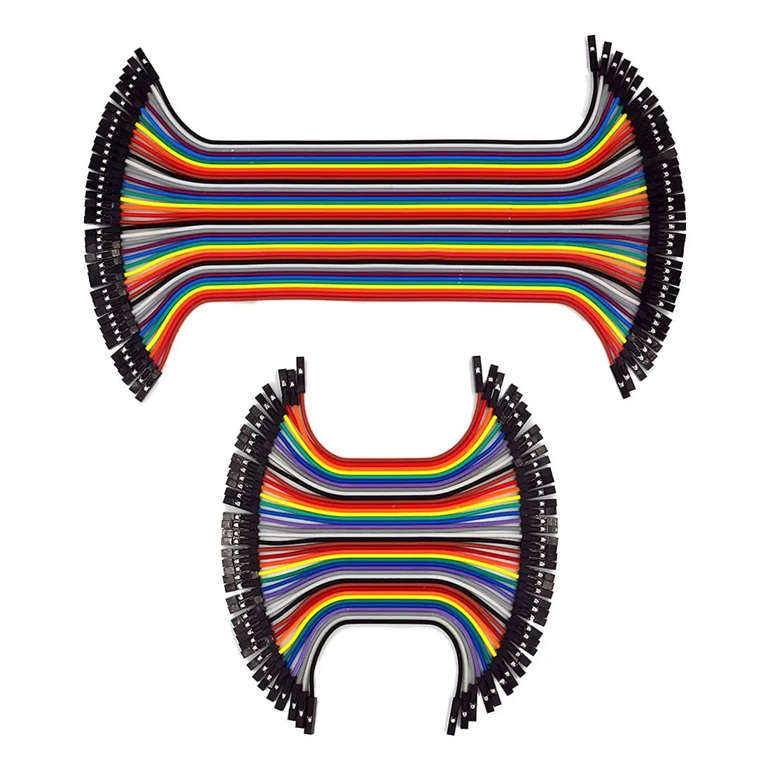 

BMBY-80 Piece Solderless Ribbon Dupont Jumper Wires (4 and 8 Inch) for Breadboard Prototyping