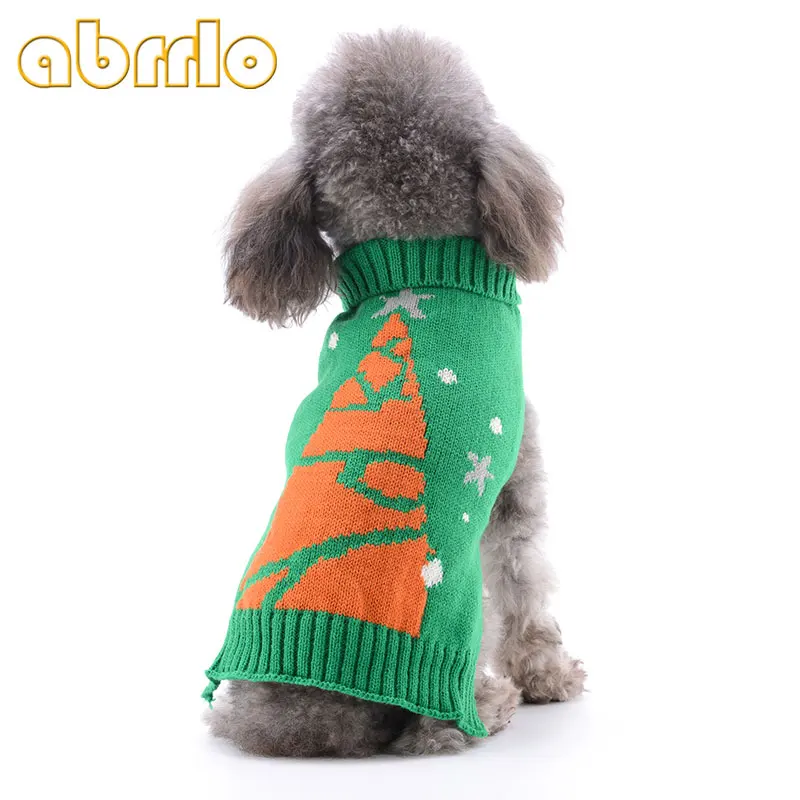 

Abrrlo Christmas Pet Sweater Dog Clothes For Small Dogs Xmas Tree Warm Dogs Cats Jumper Sweater Clothing For Dog Dachshunds