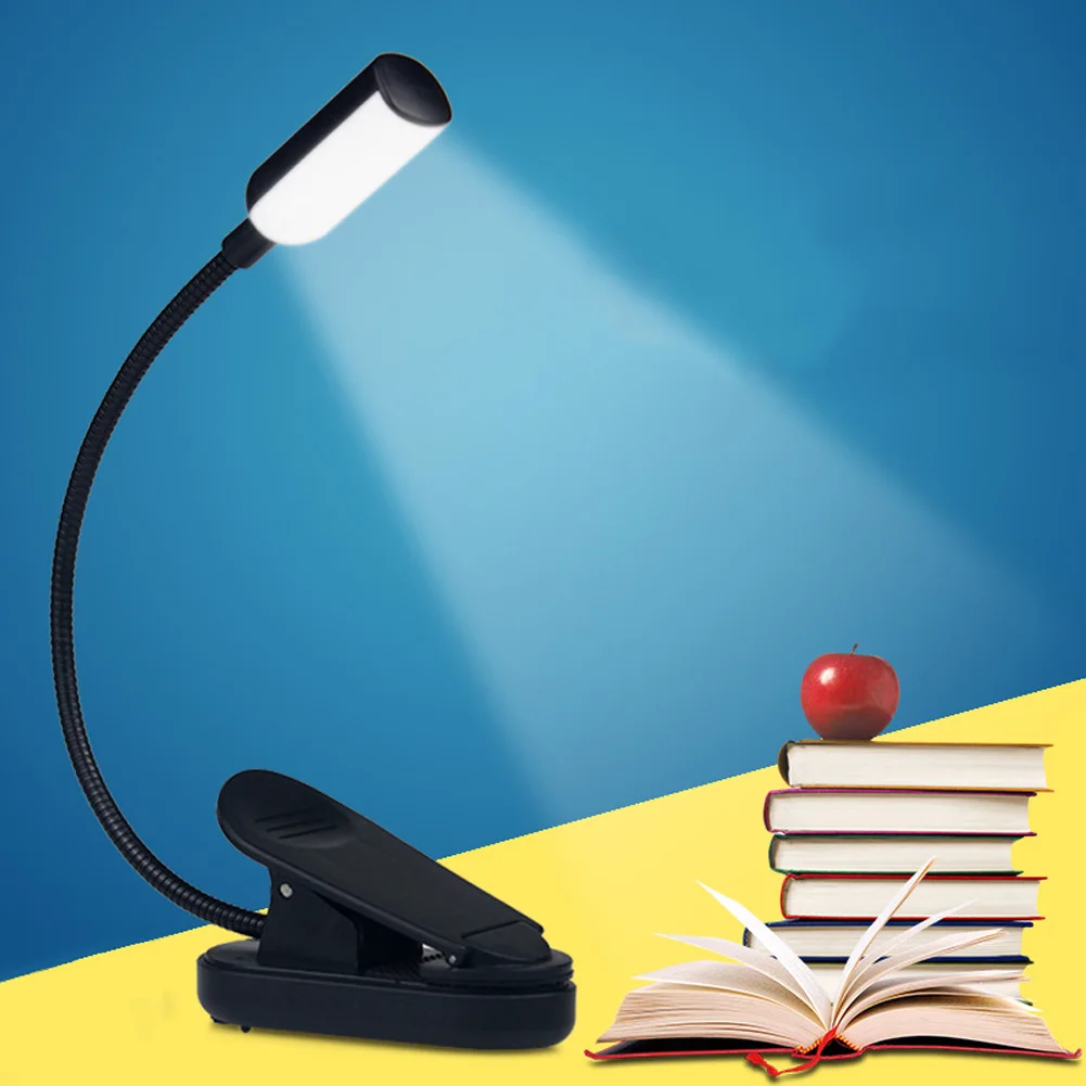 

USB Rechargeable Clamp Reading Light 360 Degree Book Lamp Table Flexible Student Portable Eyeshield Charge Computer Led
