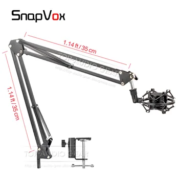 

Desktop Microphone Stand + Shock Mount Scissor Arm Boom Suspension Mic Clip Holder For Behringer C1 C3 C-1 C-3 C 1 3 Mike Clamp