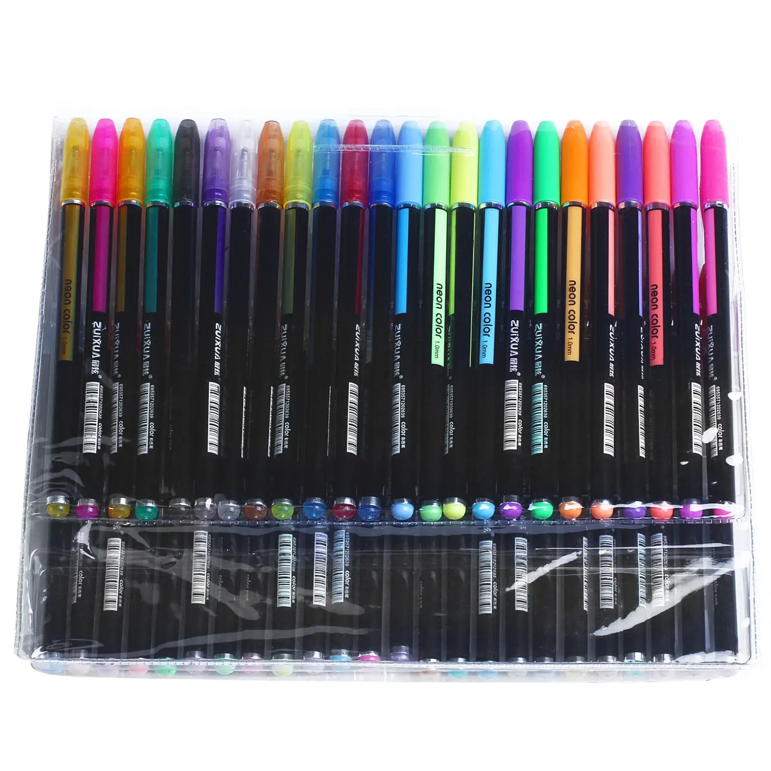 Набор гелевых ручек ZUIXUAN 48, цветные гелевые ручки, блестящие металлические ручки, хороший подарок для рисования цветом, детей, набросков, рисования, рисования-SCLL