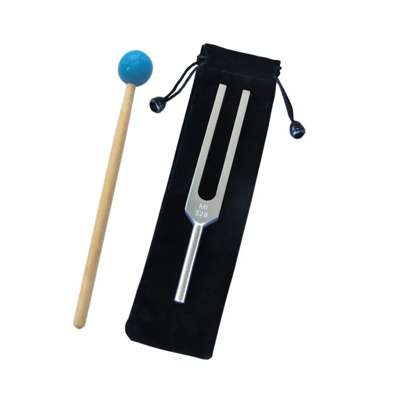

Aluminum Medical Tuning Fork Chakra Hammer Ball Diagnostic 528HZ With Mallet Set Healing Musical Instrument Fork Health Care