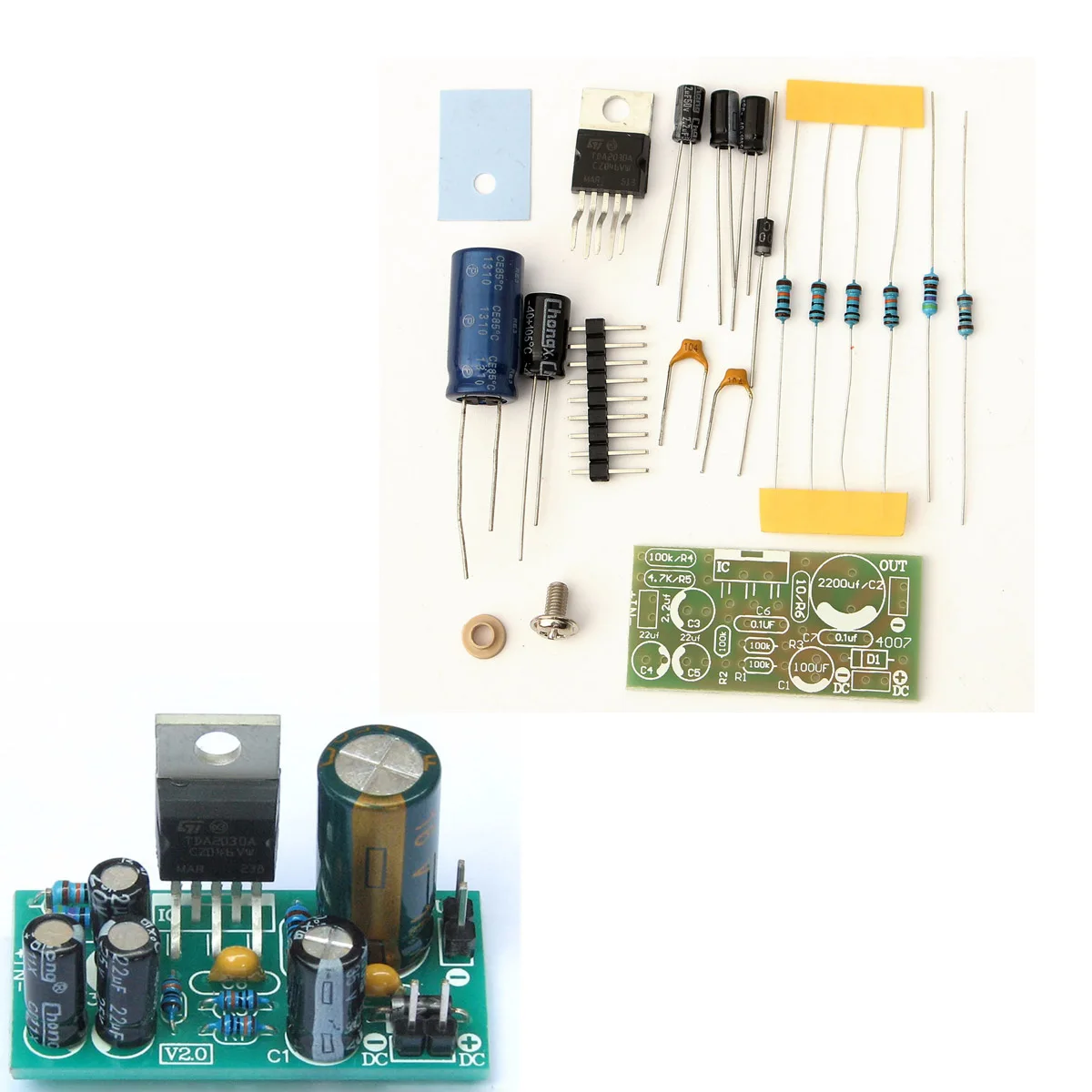 CLAITE 3 шт. DC 9 V 24 Mono TDA2030A аудио hi fi усилитель плата DIY Kit мощность 18W операционный