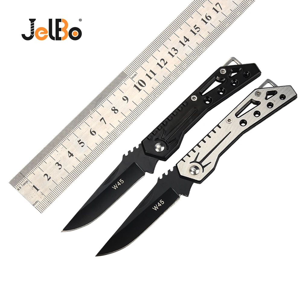 

JelBo Mini Portable Black Pocket Knife Folding Blade Knife Hand Tool Hunting Camping Karambit for Outdoor Survival Knives