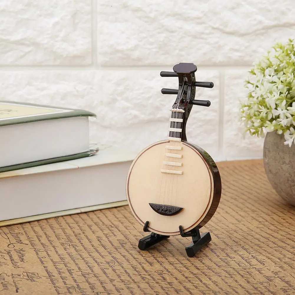 

Miniature Wooden Musical Instrument Model Display Mini Ornaments Craft Home Table Desk Decor