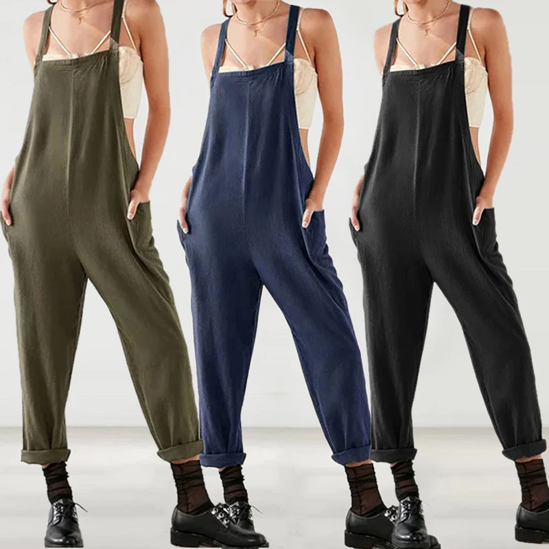 Женский комбинезон свободный длинный большого размера S 5XL|Комбинезоны| |