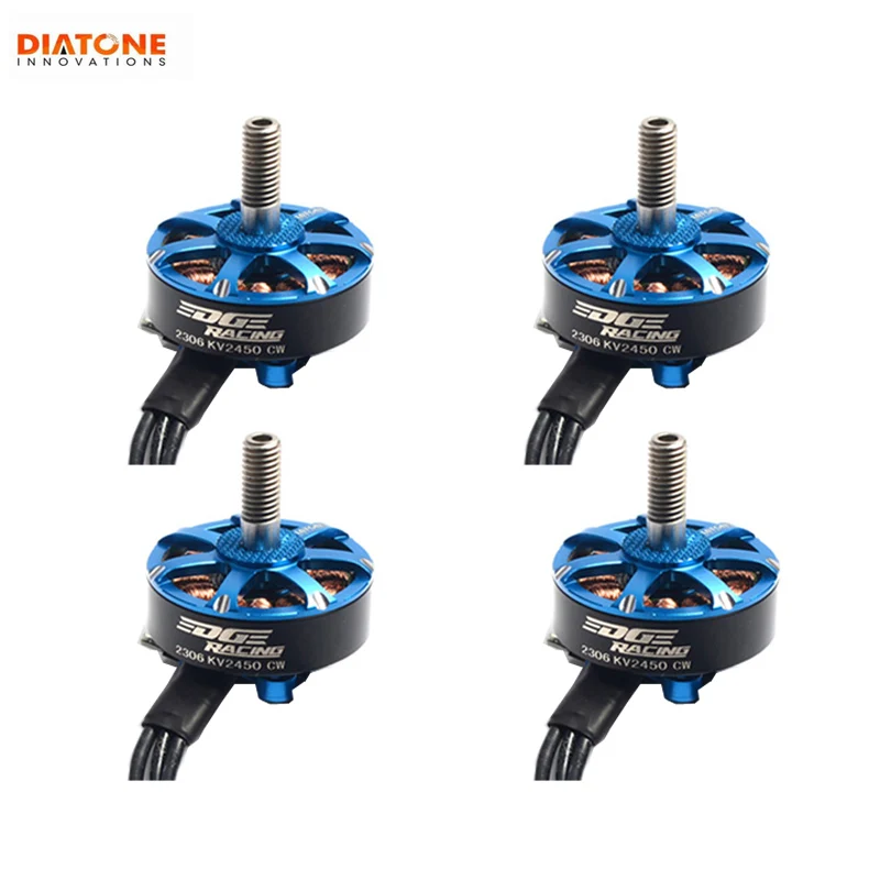 Оригинальный серебристый двигатель Diatone Edge 2306 2450KV бесщеточный для гоночной рамы