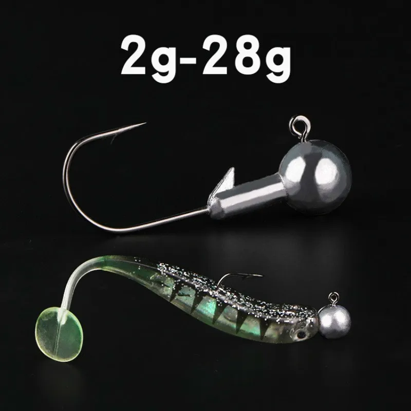 

10 PSC/Lot 2g 3.5g 5g 7g 10g 12g 14g Crank Lead Head Hook Jig Bait Fishing Hook For Hard Bait Soft Worm Lures Fishing Tackle