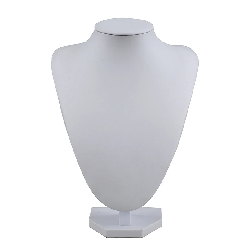 

Mannequin Bust Jewelry Necklace Pendant Earring Display Stand Holder white-XL