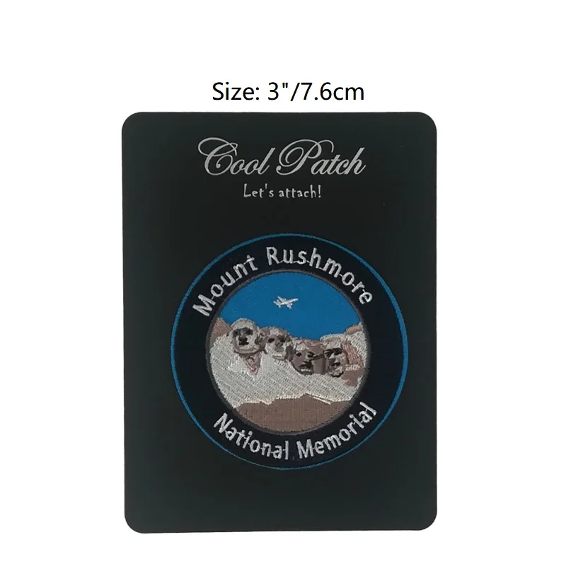 

3" Mount Rushmore National memorial iron on Patch places travel Souvenirs emblem transfer applique for backpack t-shirt clothing