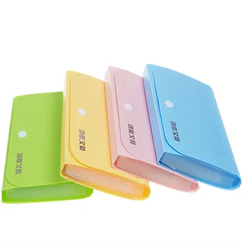 

A6 Document Bag Accordion Style Mini Bills Receipt File Bag Pouch Folder Card Organizer File Holder Office Supply Random Color