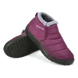 NIS/теплые плюшевые ботинки, сезон осень-зима, женская обувь, непромокаемые ботильоны из ткани Оксфорд, женская повседневная обувь без