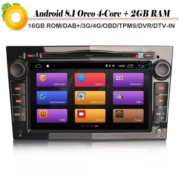 

DAB+ Quad Core Android 8.1 Autoradio WiFi 4G Radio DVR OBD Bluetooth Car CD Player for Opel Antara Combo Meriva Signum Sat Navi