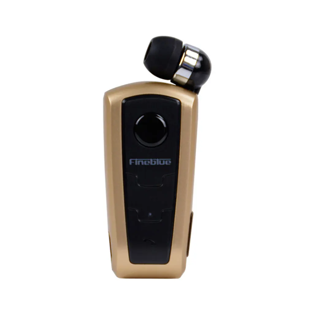 

FineBlue F910 Wired Bluetooth Headset Earphone Retractable Gold