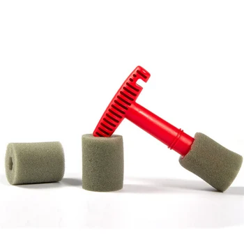 

Universal Fitting Recessed Lug Nut Wheel Cleaning Brush With Handle and Removable Insert Sponge