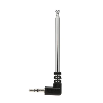 

FM Radio Antenna 3.5mm Retractable Aerial 4 Sections L-Shape 240mm Stainless Steel Antenna Replacement Antenna for FM radio