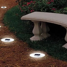 Холодный белый 4 светодиодный солнечный Мощность похоронен светлом фоне лампа Открытый Путь садовый настил подземные лампы