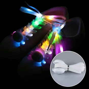 

Colorful LED Sport Shoe Laces Luminous Shoelaces Glow Shoe Strings Round Flash Light Shoelaces No Tie Lazy Shoe Laces #3