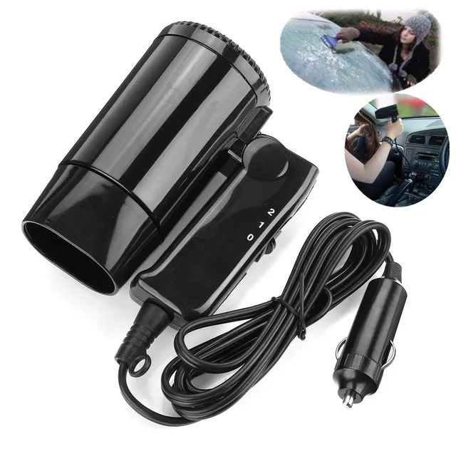 12V Mini Folding Portable Car Travel Camping Hair Dryer Window