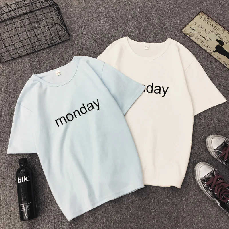

White T-shirt Women's New Short-sleeved T-shirt for Students'Loose Half-sleeved Casual Top