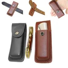 Складной чехол для ножа с петлей на ремне, кожаный чехол для инструментов, походный Чехол-кобура для охоты, походный чехол, Карманный чехол для переноски, многофункциональный держатель для фонарика