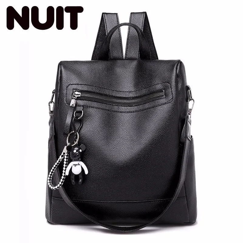

Female Both Shoulders Bagpack Woman Fashion Soft Pu Leather Bag Leisure Time Backpack Bags Mochila Feminina Backpack Bag