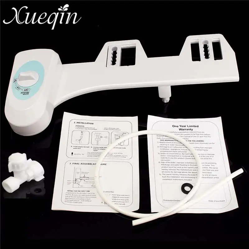 

3/8'' Single Nozzle Non-Electric Bathroom Toilet Seat Bidet Attachment Fresh Hot And Cold Water Cleaning Bidet Sprayer Flusher