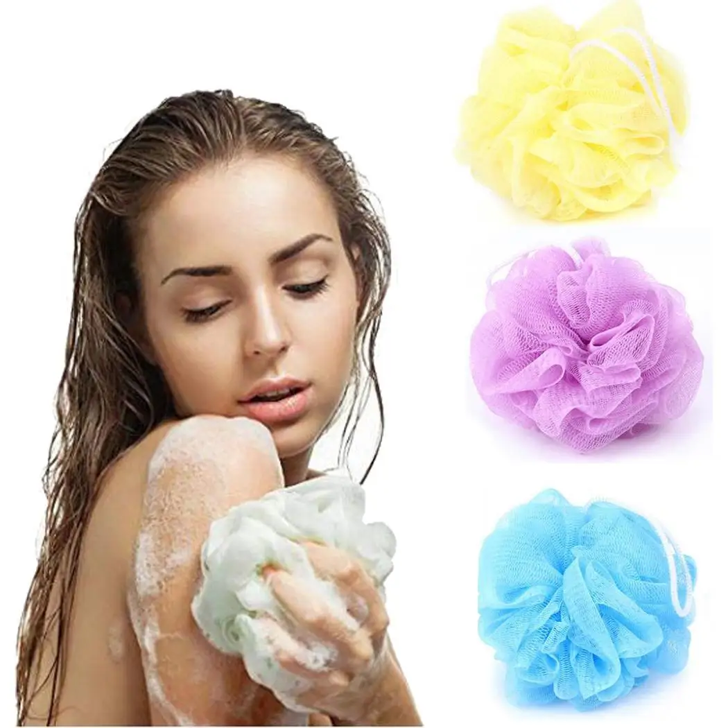 Mesh Bath Shower Sponge Soft Exfoliating Home Bathroom etc Take Round 13cm Fashion | Дом и сад